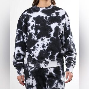 Brunette The Label Marble Tie-Dye Crewneck Sweatshirt